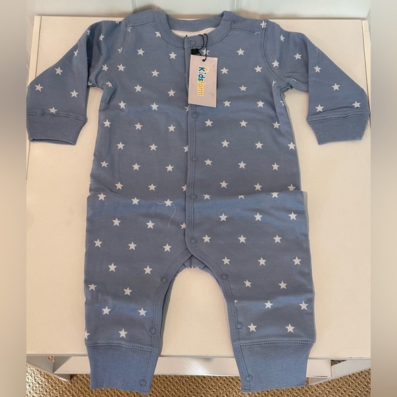 Baby’s First Favorites by Kidsform Blue Star Long Romper/Footie Size 6-12months - Picture 2 of 5